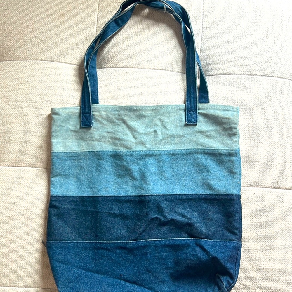 Nice Denim Big Tote Bag perfect for work and school